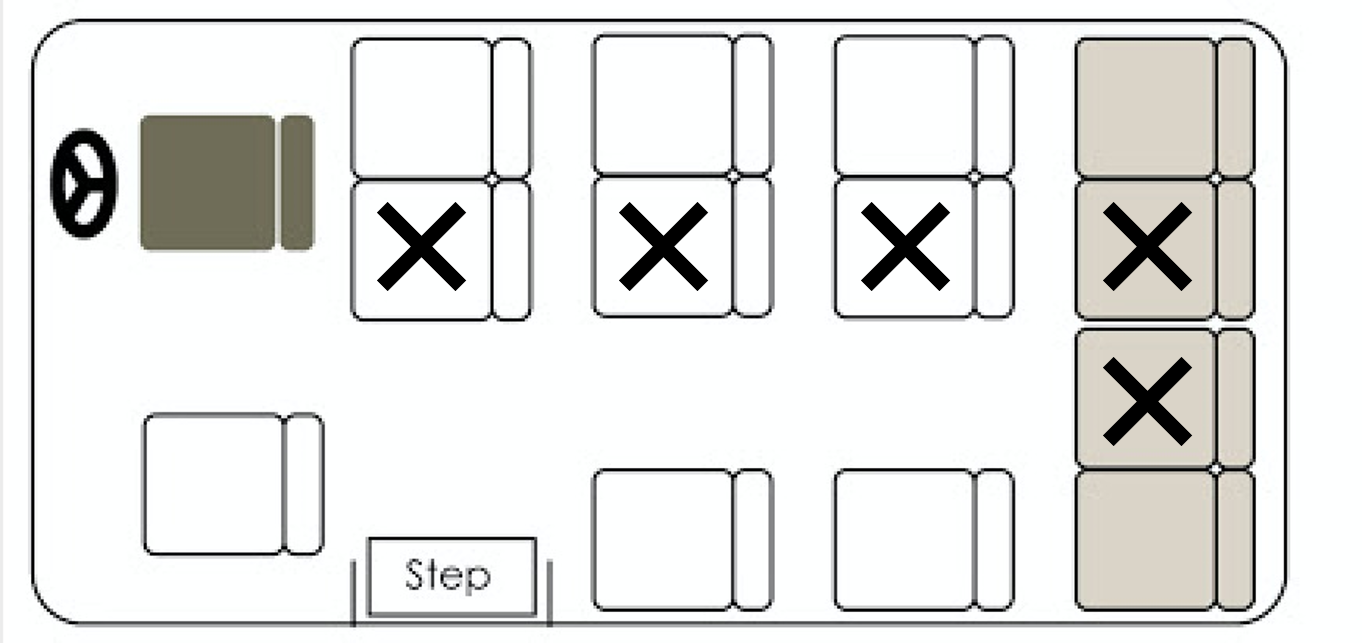 13-seater bus (8 pax)